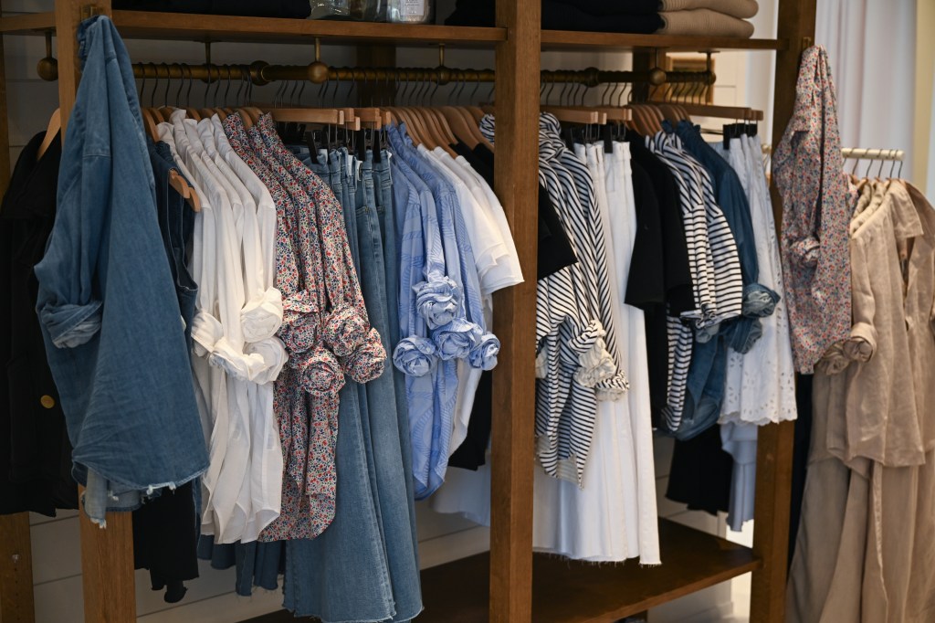 Hanging Lli T -shirts in the store