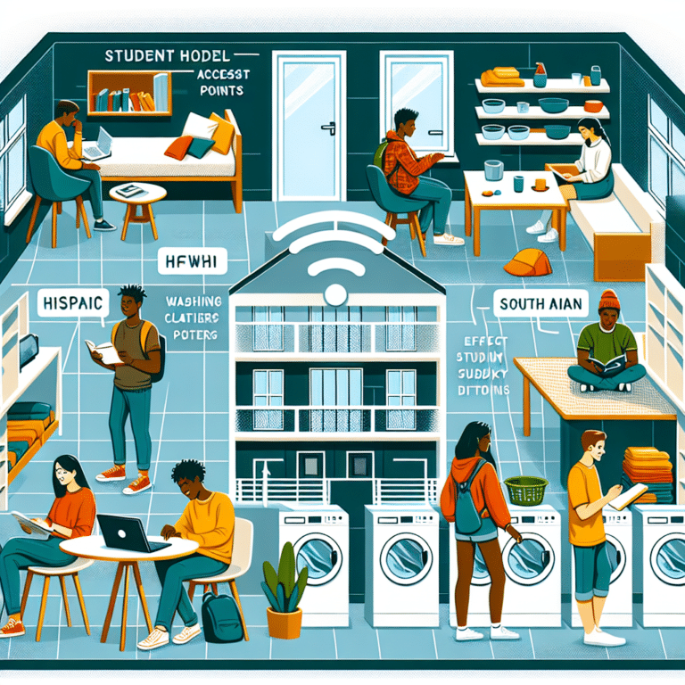 student hostels equipped with WiFi and laundry services